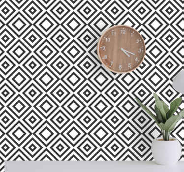 Diamond Shapes Arrangement geometric wallpaper - TenStickers