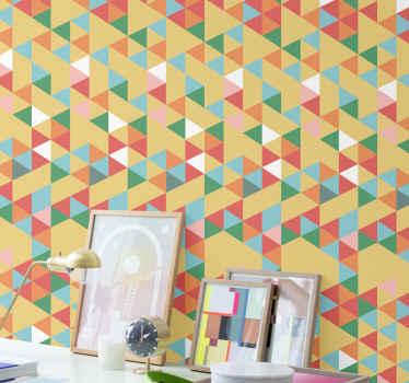 Creative abstract pattern triangle wallpaper - TenStickers
