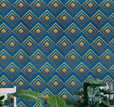 Diamonds and Lines geometric wallpaper - TenStickers