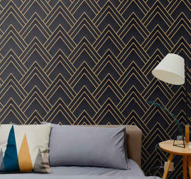Zigzag Pattern geometric wallpaper - TenStickers