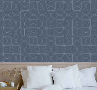 'rasch 对称曲线几何壁纸 - TenStickers