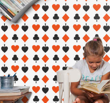 Papel pintado lunares patrón de formas divertidas - TenVinilo