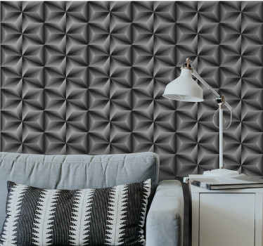 rouleau - Noir/gris 2 rouleaux - Revêtement mural moderne et facile à monter Longueur : 20 m Euro Tische Papier peint 3D en vinyle 