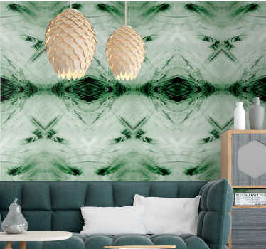 Grunge vintage grön färg abstrakt tapet - Tenstickers