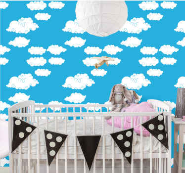 Clouds in sky modern wallpaper - TenStickers