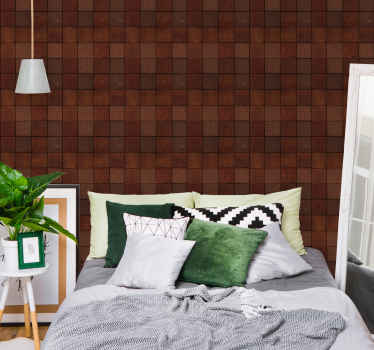 Tapete Fliesenoptik strukturiertes braunes motiv - TenStickers