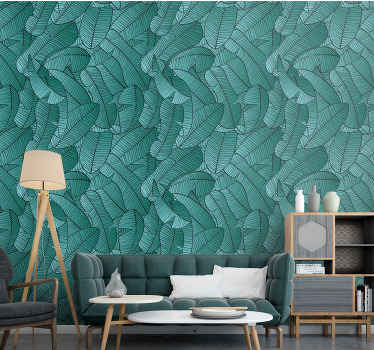 Zöld pálmafa mintás leveles tapéta - TenStickers