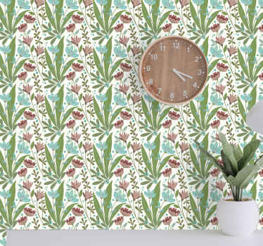 "Granny Chic" Floral Style Wallpaper - TenStickers