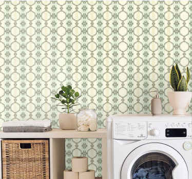 Klassisk fransk blomstret vintage tapet - TenStickers