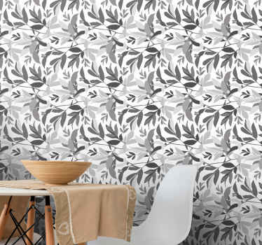 "Nostalgia" twigs with leaves tree wallpaper - TenStickers