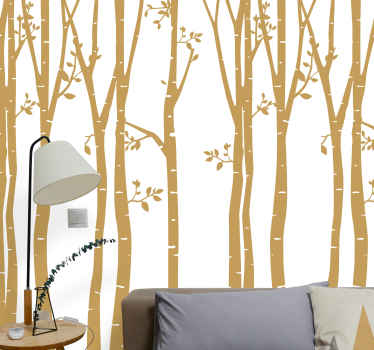"New nostalgia" birch tree wallpaper - TenStickers