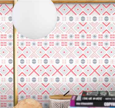 φυλετικά μοτίβα απαλό χρώματος αφηρημένη ταπετσαρία - TenStickers