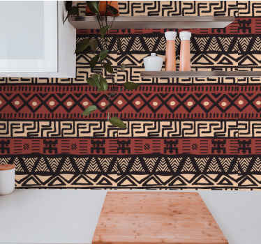 Carta da parati ornamentale motivi tribali geometrici - TenStickers