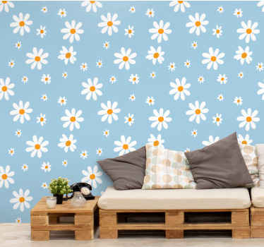 Kuvio-sisustus pienet & isot koiranputket kukkatapetti - Tenstickers