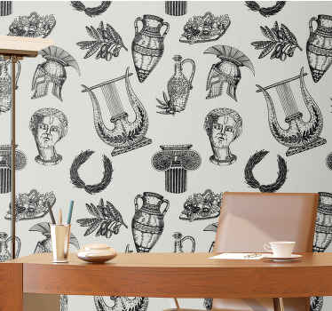 Roman iconography classic wallpaper - TenStickers