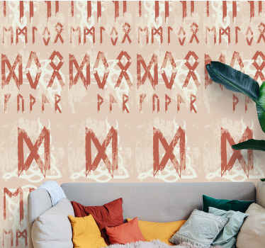 Viking alfabetet vintage tapeter - Tenstickers