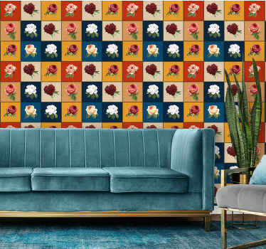 Papier peint Roses vintages French design - TenStickers