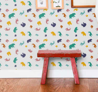 Farebná tapeta zvieratka na stenu - Tenstickers