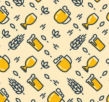 Tapete Küche Bier mit Reben - TenStickers