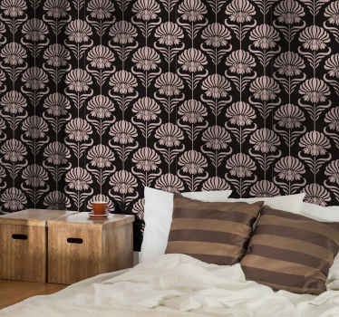 Papier peint motif art nouveau style floral - TenStickers