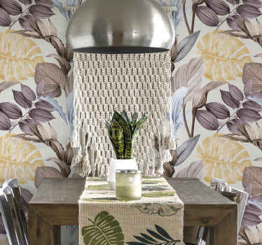 Trooppiset kasvit xxl lehti tapetti - Tenstickers