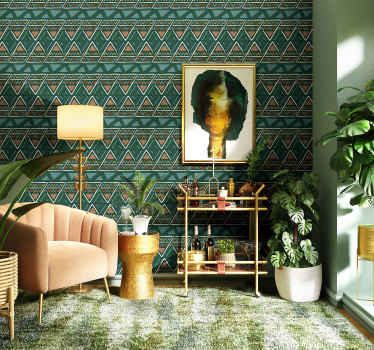 Papier peint losanges style aztèque - TenStickers