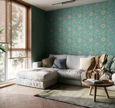 Papel para paredes de flor de almendro acuarela - TenVinilo