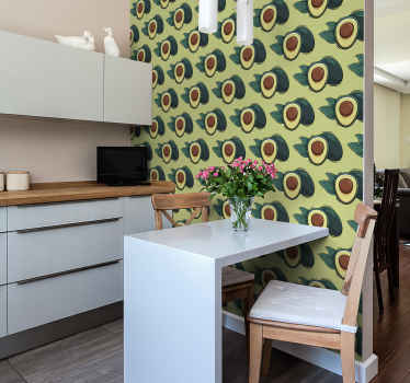 Avocados pattern Kitchen Wallpaper - TenStickers