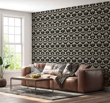 Papier peint avec des fleurs style Baudelaire - TenStickers