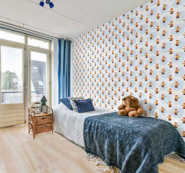Leeuw brandweerman behang kinderkamer - TenStickers
