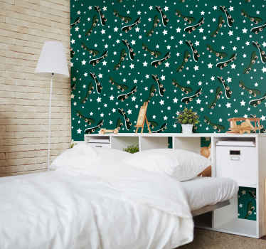 Skate and Stars Wallpaper - TenStickers