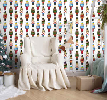 Nutcracker soldiers Christmas wallpaper - TenStickers
