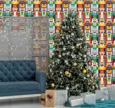 Nutcracker frames Xmas wallpaper - TenStickers