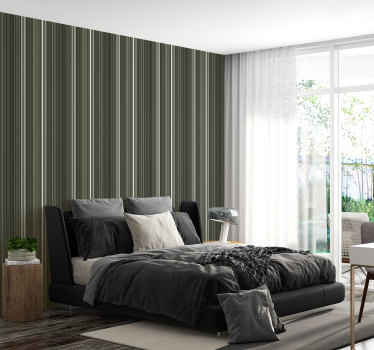 Green colored straight lines Vertical Wallpaper - TenStickers