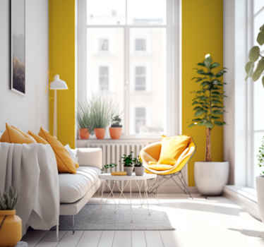 黄色壁纸墙 - TenStickers