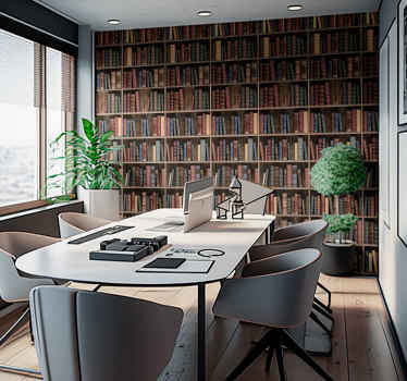 Tapete Büro Bibliothekregal - TenStickers