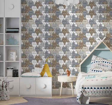 Tapete Kinderzimmer süße Katzen Design - TenStickers