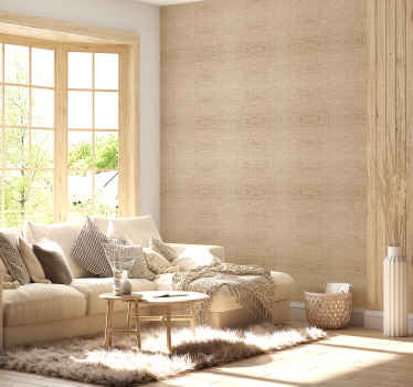 Tapete Wohnzimmer Stoff beige - TenStickers