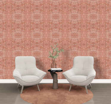 Faux linen terracotta wallpaper - TenStickers
