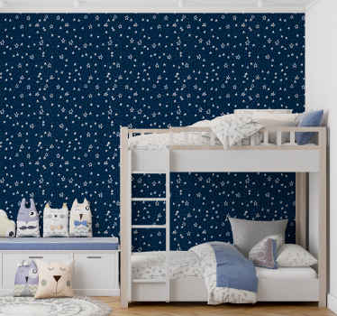 sketched stars Navy wallpaper - TenStickers