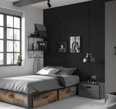 Sort metal gitter teenage tapet - TenStickers