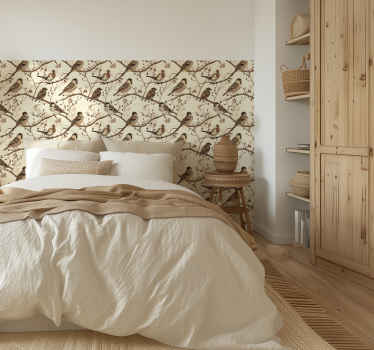 Papel tapiz para cabecera aves silvestres - TenVinilo