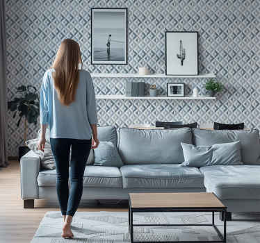 Geometrische Tapete textileffekt - TenStickers