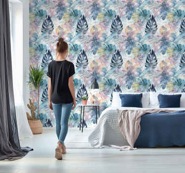 tapeta listy veľké ťahané listy - Tenstickers