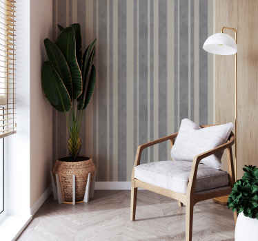 Papel tapiz rayas verticales tonos grises - TenVinilo