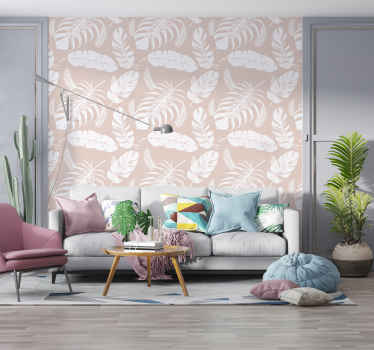 米色墙纸 香蕉叶 - TenStickers