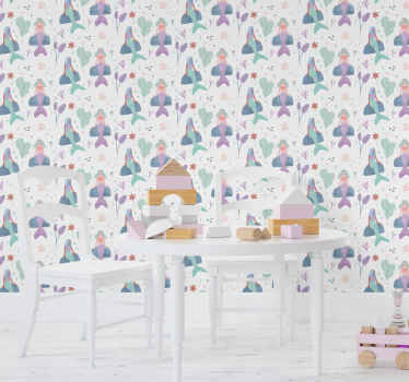 Papier peint chambre enfant fantaisie de sirène - TenStickers