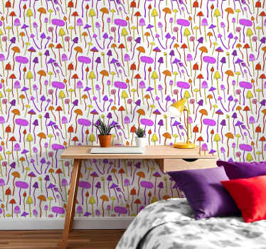 Papier peint art motif de champignon génial - TenStickers