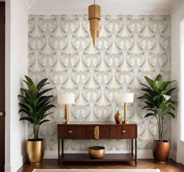 art deco geometric design entrance wallpaper - TenStickers