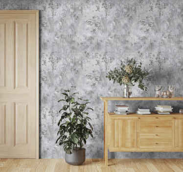 Gray stone effect entrance wallpaper - TenStickers